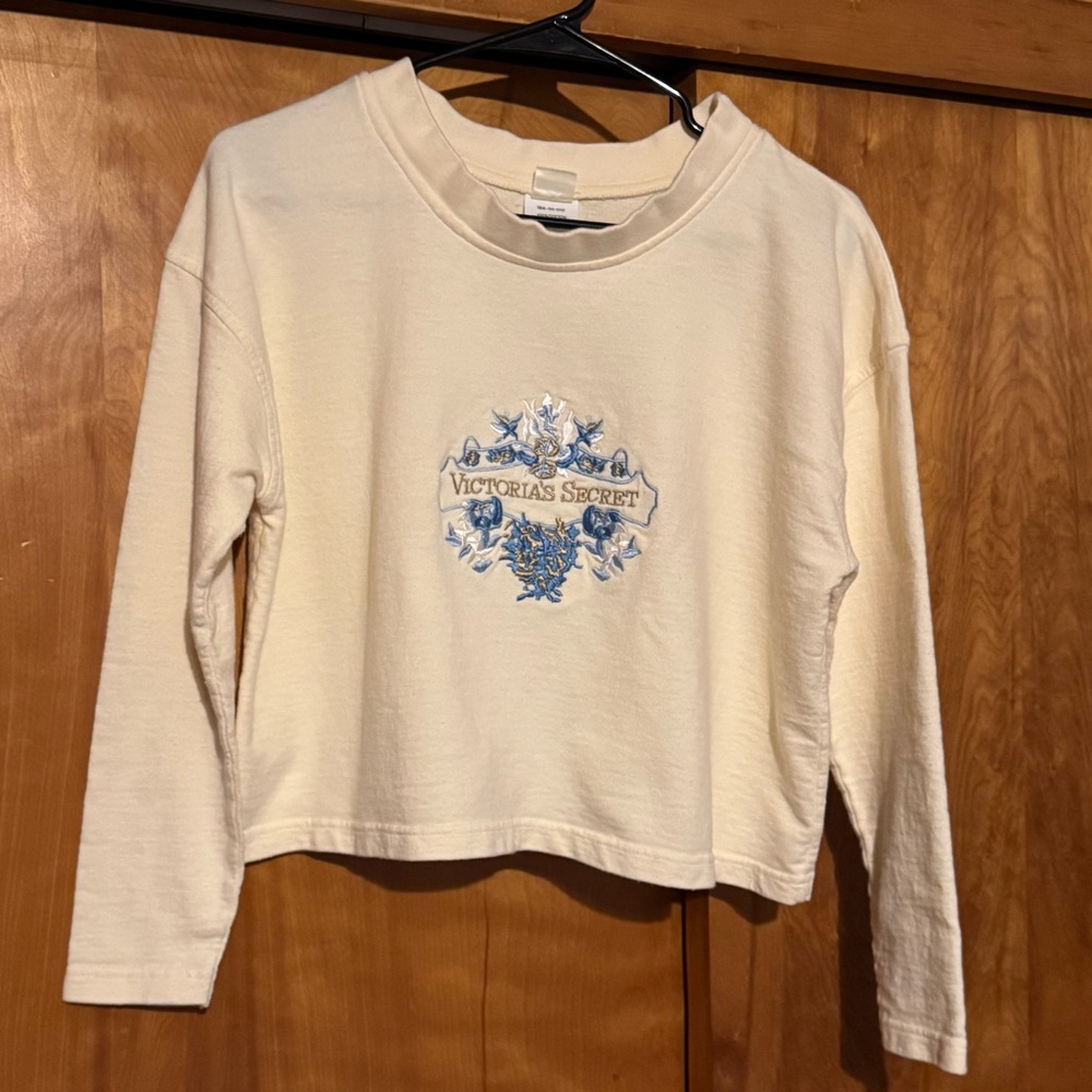 Vintage Victoria’s Secret Embroidered Crew Neck Sweatshirt Cropped Logo